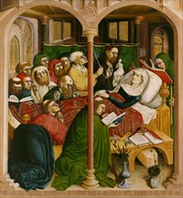 The death of Mary. The Wings of the Wurzach Altar, 1437. Artist: Multscher, Hans (c. 1400-1467)
