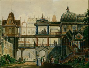 Stage design for the opera Askold's Grave by A. Verstovski, 1841. Artist: Roller, Andreas Leonhard (1805-1891)