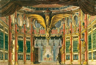 Stage design for the opera The Bronze Horse by D. Auber, 1837. Artist: Roller, Andreas Leonhard (1805-1891)