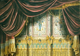 Sketch for the curtain for the Michael Theatre in Saint Petersburg, 1852. Artist: Roller, Andreas Leonhard (1805-1891)
