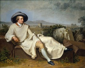 Goethe in the Campagna, 1787. Artist: Tischbein, Johann Heinrich Wilhelm (1751-1829)