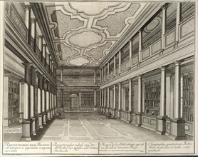 Library (From: The building of the Imperial Academy of Sciences), 1741. Artist: Wortmann, Christian Albrecht (1680-1760)