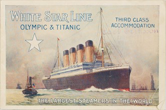 White Star Line. Titanic & Olympic, c. 1910. Artist: Anonymous