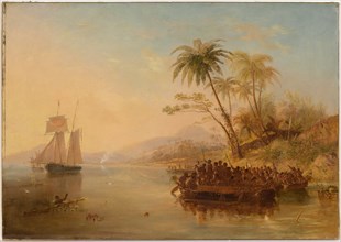 The rescue of William D'Oyly, 1841. Artist: Carmichael, John Wilson (1800-1868)