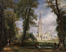 Salisbury Cathedral from the Bishop's Garden, 1826. Artist: Constable, John (1776-1837)