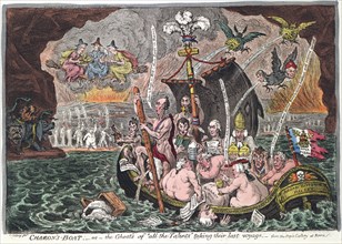 Charon's Boat or The Ghosts of all the Talents taking their last voyage, 1807. Artist: Gillray, James (1757-1815)
