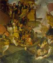The Taking of Admiral Nils Ehrenskiöld in the Battle of Gangut, Mid of the 18th cen.. Artist: Porter, Robert Carr (1777-1842)