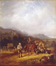 The Wheat Harvest. Artist: Shayer, William I (1788-1879)