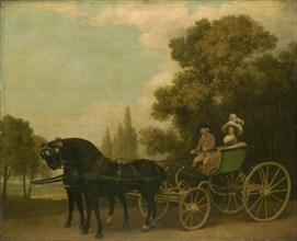 A Gentleman driving a Lady in a Phaeton, 1787. Artist: Stubbs, George (1724-1806)