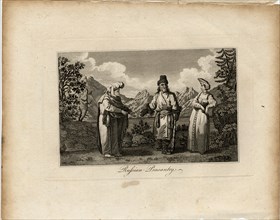 Russian Peasant Dresses, ca 1775. Artist: Tookey, James (active End of 18th cen.)
