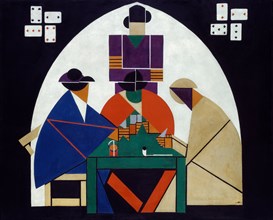 Card players, 1916-1917. Artist: Doesburg, Theo van (1883-1931)