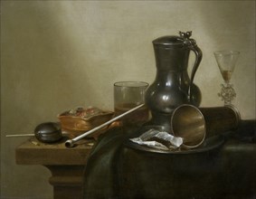 Tobacco Still Life, 1637. Artist: Heda, Willem Claesz (1594-1680)