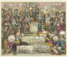 Allegory of the victory of the Allies in 1704, 1704-1705. Artist: Hooghe, Romeyn de (1645-1708)