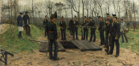 Military funeral, 1882. Artist: Israëls, Isaac (1865-1934)