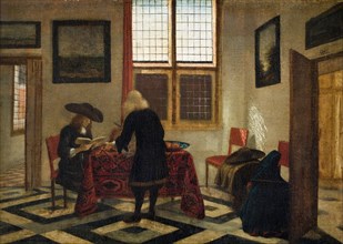 Interior Scene. Artist: Janssens, Pieter (1623-1682)