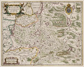 Map of Western Russia (From: Partes Septentrionalis et Orientalis), 1664. Artist: Massa, Isaac Abrahamsz. (1586-1643)