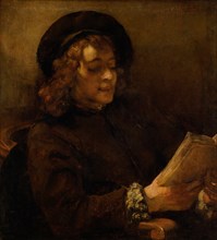Titus van Rijn, the Artist?s Son, Reading, c. 1656. Artist: Rembrandt van Rhijn (1606-1669)