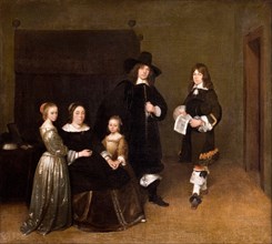 Portrait of a Family, 1656. Artist: Ter Borch, Gerard, the Younger (1617-1681)