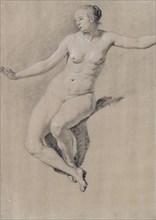 Seated female nude. Artist: Velde, Adriaen, van de (1636-1672)