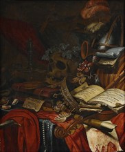 Memento mori. Artist: Vinne, Vincent Laurensz, van der (1629-1702)