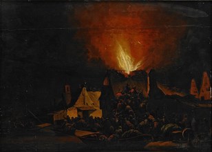 Nightfire, 1660. Artist: Vosmaer, Daniel (1622-1669/70)