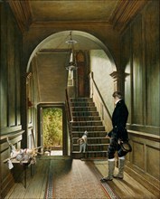 The Staircase of the London Residence of the Painter, 1828. Artist: Wonder, Pieter Christoffel (1780-1852)