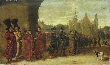 Ambassadors from the Czar of Muscovy in The Hague on 4 November 1631, 1630s. Artist: Beest, Sybrand, van (1610-1674)