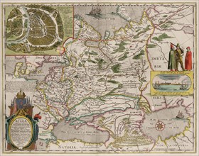 Map of Russia and Moscow (From: Theatrum Orbis Terrarum...), 1645. Artist: Blaeu, Willem Janszoon (1571-1638)