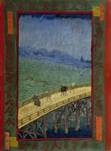 Bridge in the rain (after Hiroshige), 1887. Artist: Gogh, Vincent, van (1853-1890)