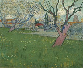 Orchards in blossom, view of Arles, 1889. Artist: Gogh, Vincent, van (1853-1890)