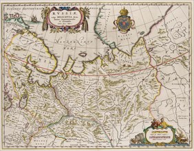 Map of Russia (From: Partes Septentrionalis et Orientalis), 1630s. Artist: Massa, Isaac Abrahamsz. (1586-1643)