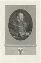 Portrait of Charles V of Spain (1500-1558), 1848-1849. Artist: Reckleben, Jan Frederik Christiaan (1819-1879)