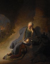 Jeremiah lamenting the Destruction of Jerusalem, 1630. Artist: Rembrandt van Rhijn (1606-1669)
