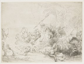 The Large Lion Hunt, 1641. Artist: Rembrandt van Rhijn (1606-1669)