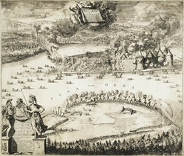 Taking of the Swedish Nöteburg Fortress by Russian Troops on October 11, 1702, 1703. Artist: Schoonebeek (Schoonebeck), Adriaan (1661-1705)