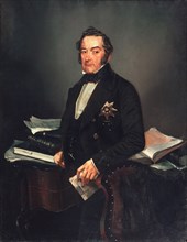 Portrait of the Senator Ivan Tolstoy. Artist: Zichy, Mihály (1827-1906)