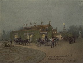 Arrival of Alice, Princess of Hesse, to Livadia on 10 October 1894, 1895. Artist: Zichy, Mihály (1827-1906)