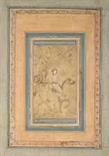 Horseman in a Landscape, Mid of 17th cen.. Artist: Iranian master
