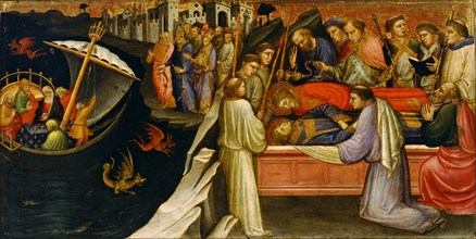 Predella Panel Representing Scenes from the Legend of Saint Stephen, 1408. Artist: Mariotto di Nardo (active 1394-1424)