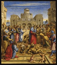 John the Merciful in Alexandria. Artist: Santacroce, Francesco di Bernardo de Vecchi (1505-1545)
