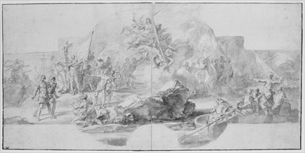 The Landing of Columbus in America, 1715-1716. Artist: Solimena, Francesco (1657-1747)