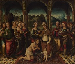 Baptismal Ceremony, End of 16th cen.. Artist: Aspertini, Amico (1474-1552)