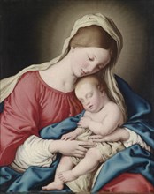 Virgin with Sleeping Child. Artist: Sassoferrato (1609-1685)
