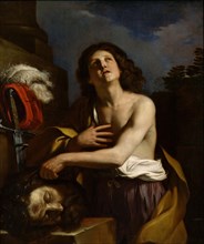David with the Head of Goliath, c. 1650. Artist: Guercino (1591-1666)