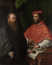Cardinal Ippolito de' Medici and Monsignor Mario Bracci, after 1532. Artist: Girolamo da Carpi (1501-1556)