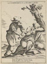 Opportunity makes a thief. (La commodità fa l'uomo ladro), 1678. Artist: Mitelli, Giuseppe Maria (1634-1718)