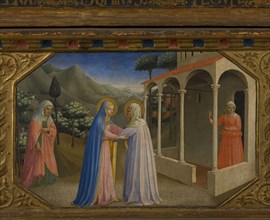 The Visitation (The Annunciation retable with 5 Predella scenes), 1430-1432. Artist: Angelico, Fra Giovanni, da Fiesole (ca. 1400-1455)