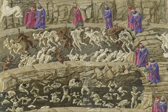 Illustration to the Divine Comedy by Dante Alighieri, 1480-1490. Artist: Botticelli, Sandro (1445-1510)