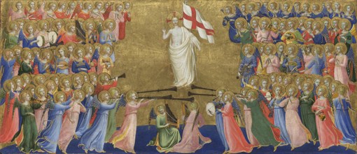 Christ Glorified in the Court of Heaven (Panel from Fiesole San Domenico Altarpiece), c. 1423-1424. Artist: Angelico, Fra Giovanni, da Fiesole (ca. 1400-1455)