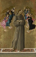 Saint Francis of Assisi with Angels, ca 1475. Artist: Botticelli, Sandro (1445-1510)